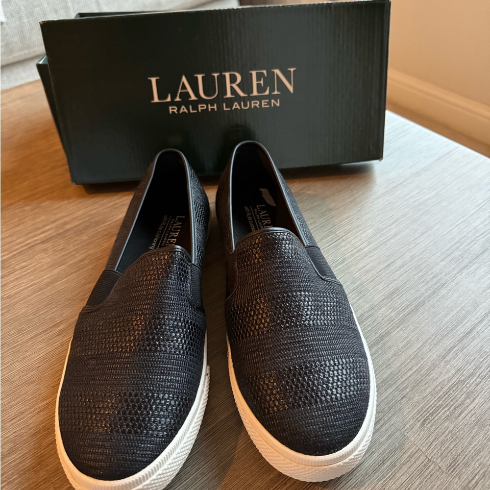 Ralph Lauren Jimmy Black slip-ons